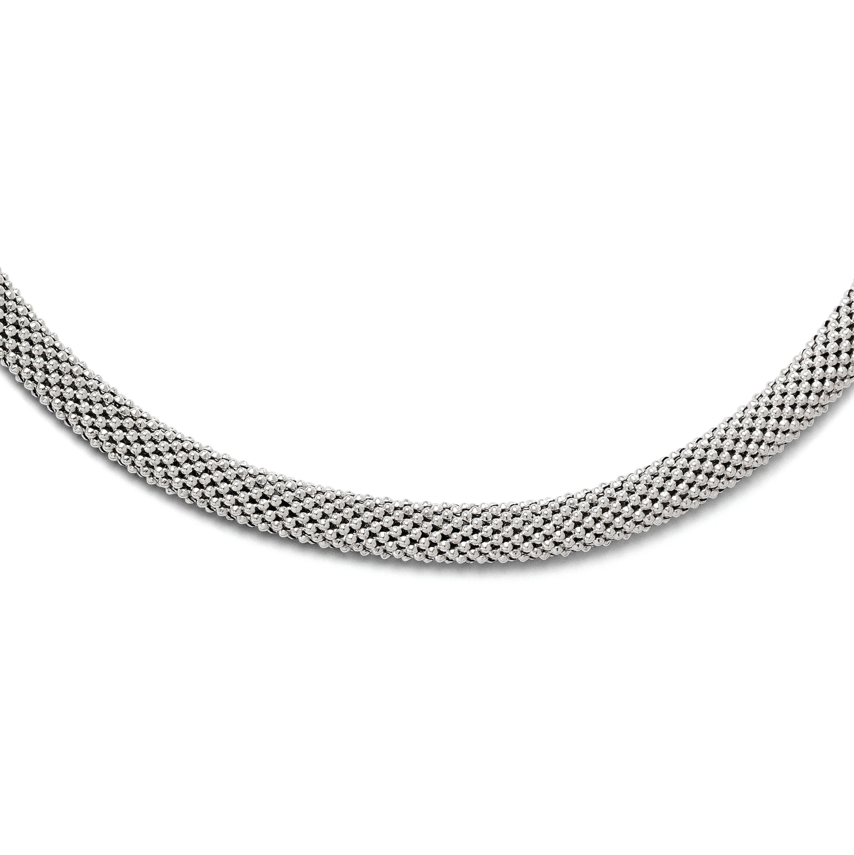 Sterling Silver and Onyx Mesh Necklace Main image