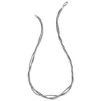 Sterling Silver 925 Three Strand Mesh Necklace with Lobster Clasp