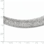 Sterling Silver 925 Neck Collar with Polished and Textured Finish