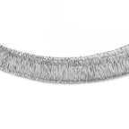 Sterling Silver Polished and Textured Graduated Neck Collar