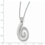 Sterling Silver 925 Necklace with Polished Brushed Finish and Extender
