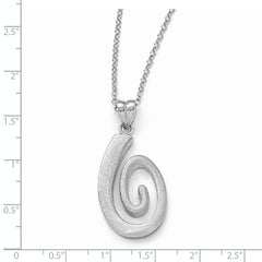 Sterling Silver 925 Necklace with Polished Brushed Finish and Extender