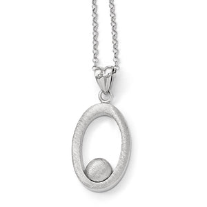 Scratch-Finish Necklace in Sterling Silver, 17 Inch - Sophia Jewelers