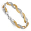 Sterling Silver Gold-plated Diamond-cut Twisted Bracelet