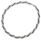 Sterling Silver Ruthenium-Plated Diamond-Cut Fancy Necklace 18.5 by Sophia Jewelers