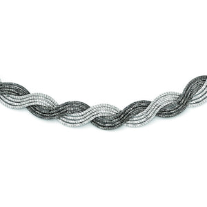 Black Ruthenium-Plated Fancy Necklace in Sterling Silver, 18.5 Inch - Sophia Jewelers
