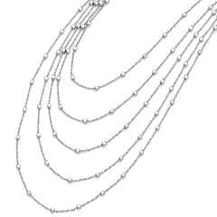 Leslie's Sterling Silver Polished Five Strand Necklace