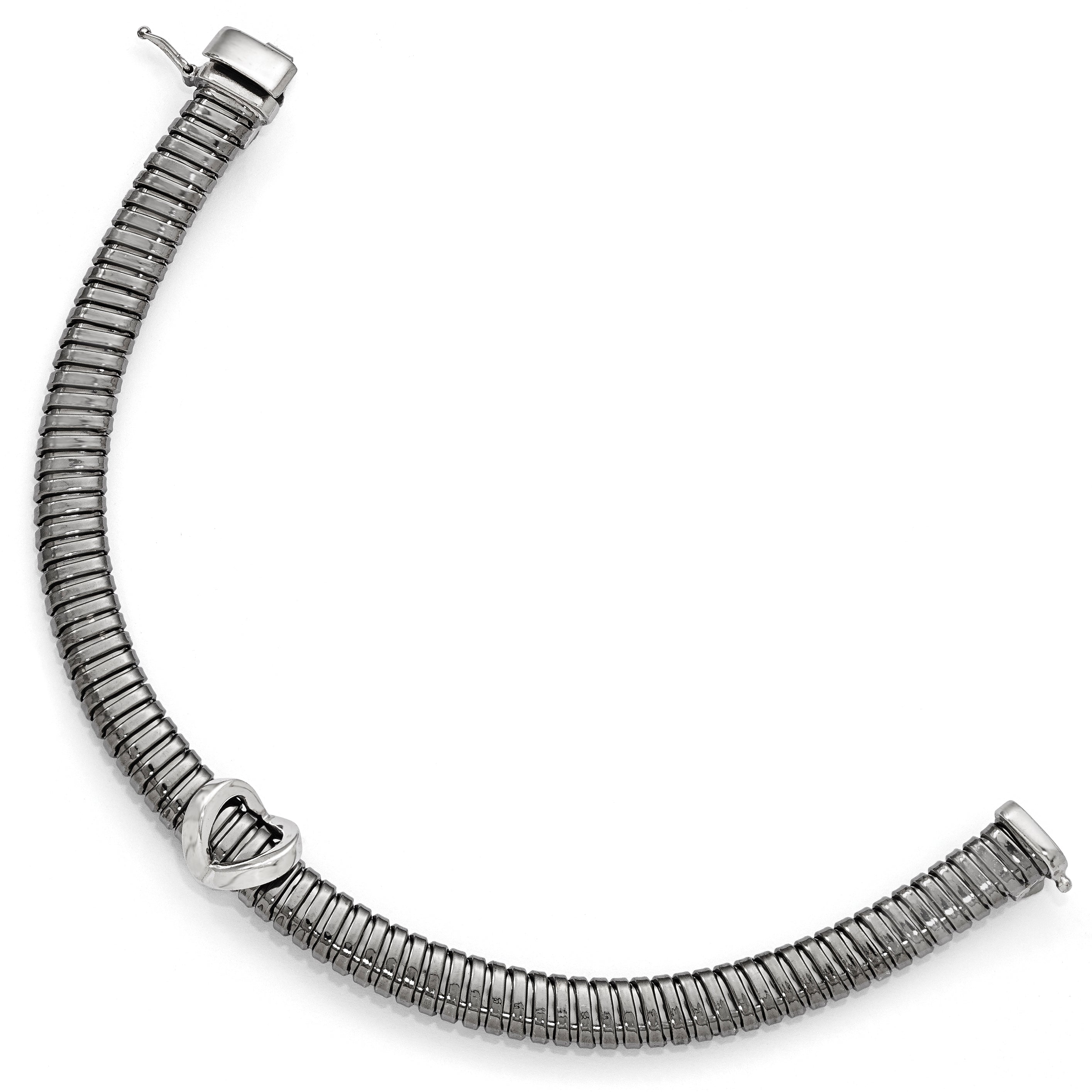 Sterling Silver Polished and Textured Bracelet Secondary image
