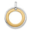 Sterling Silver Gold-tone RH and Flash 24k Plated Pendant