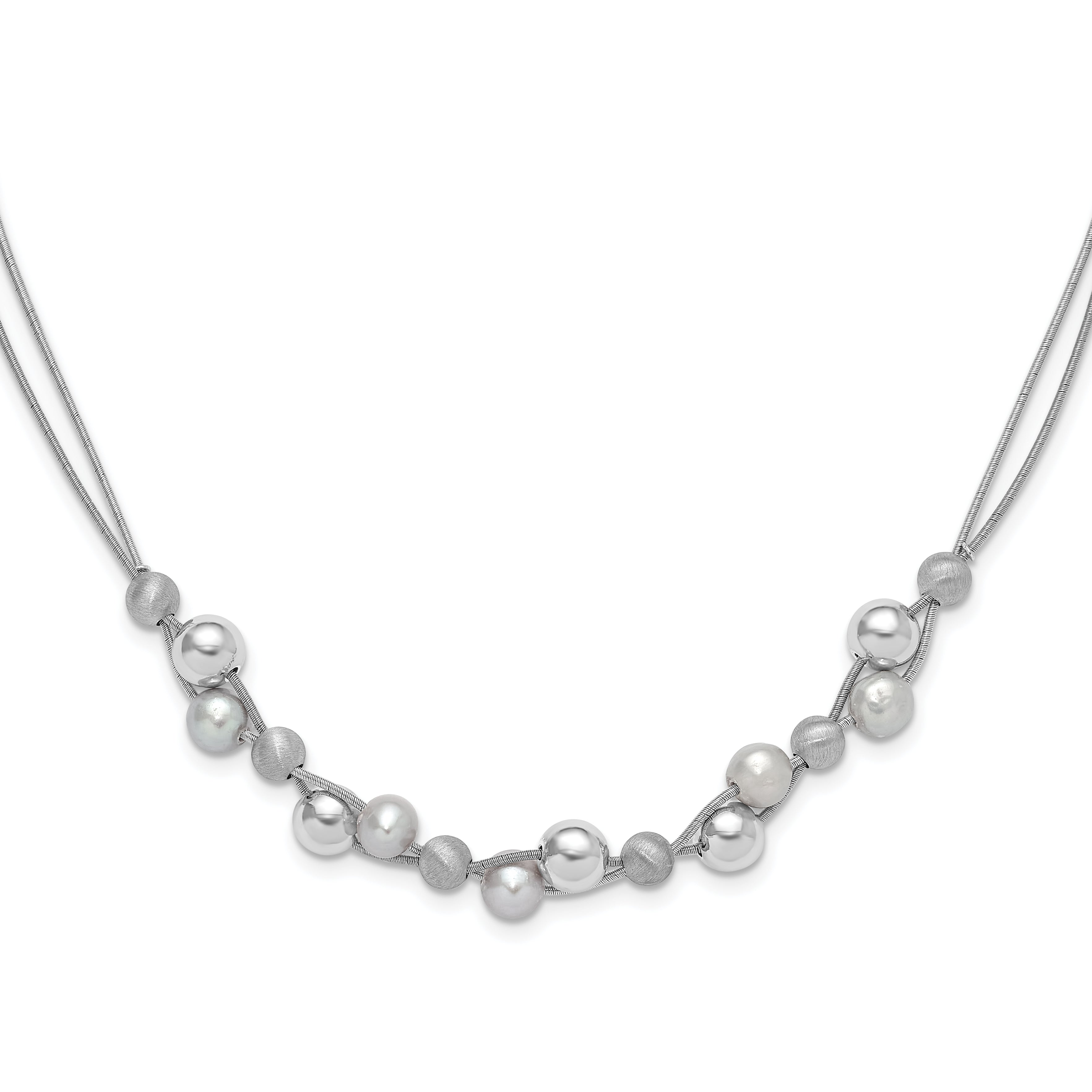 Sterling Silver Polished w/2.5in ext. Necklace Main image