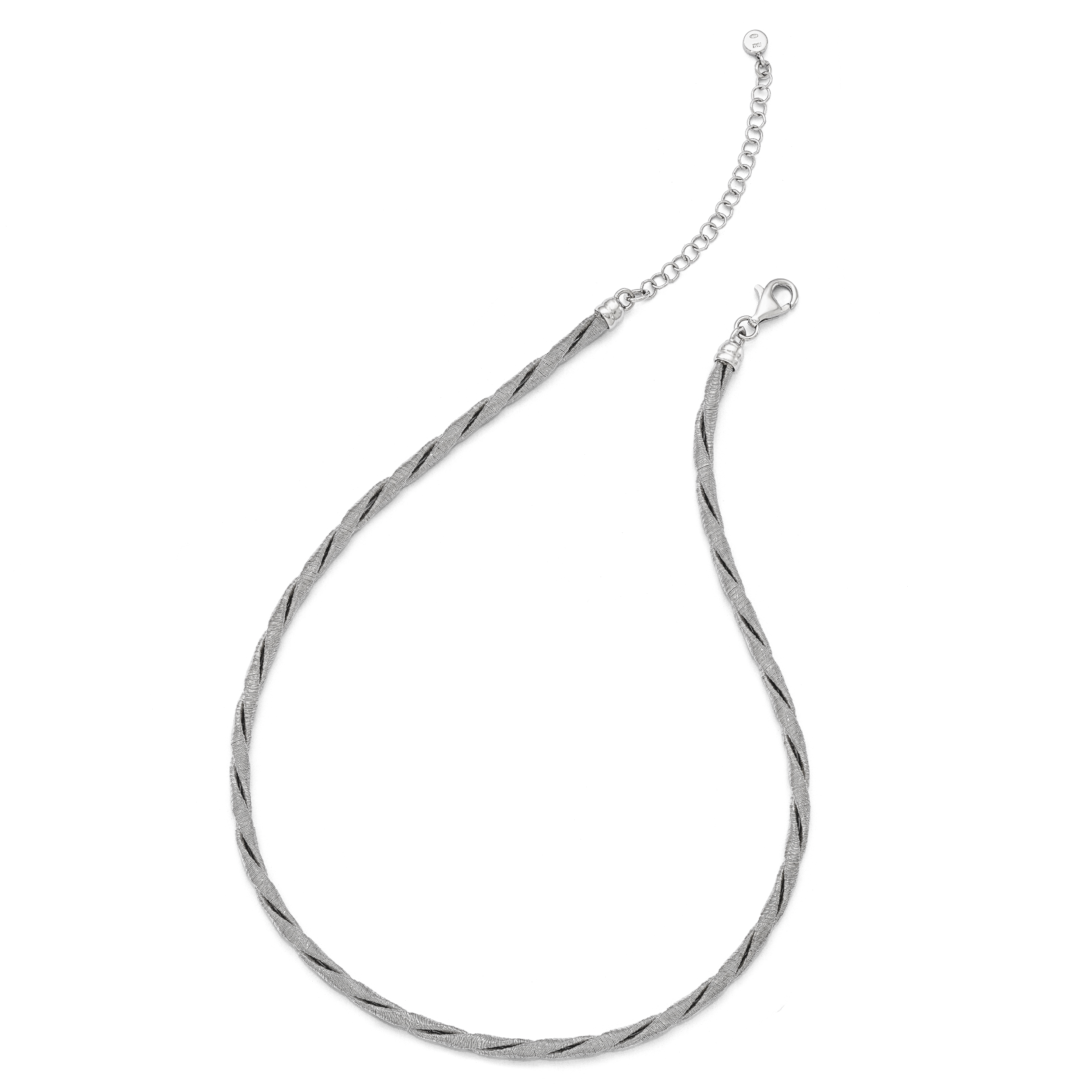 Sophia Jewelers Sterling Silver 925 Fancy Necklace with Extender Elegant Design Secondary image