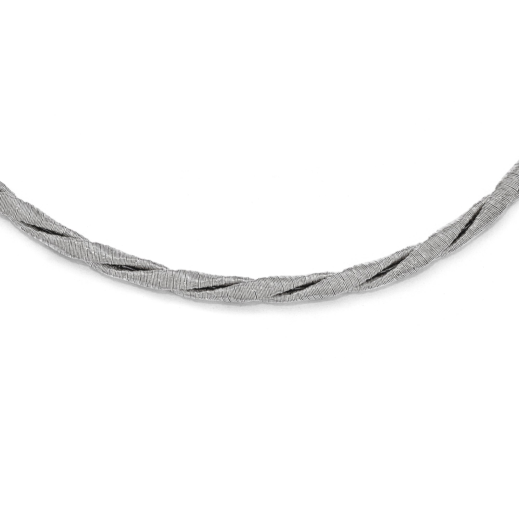 Sterling Silver Textured w/2.5in Extender Necklace Main image