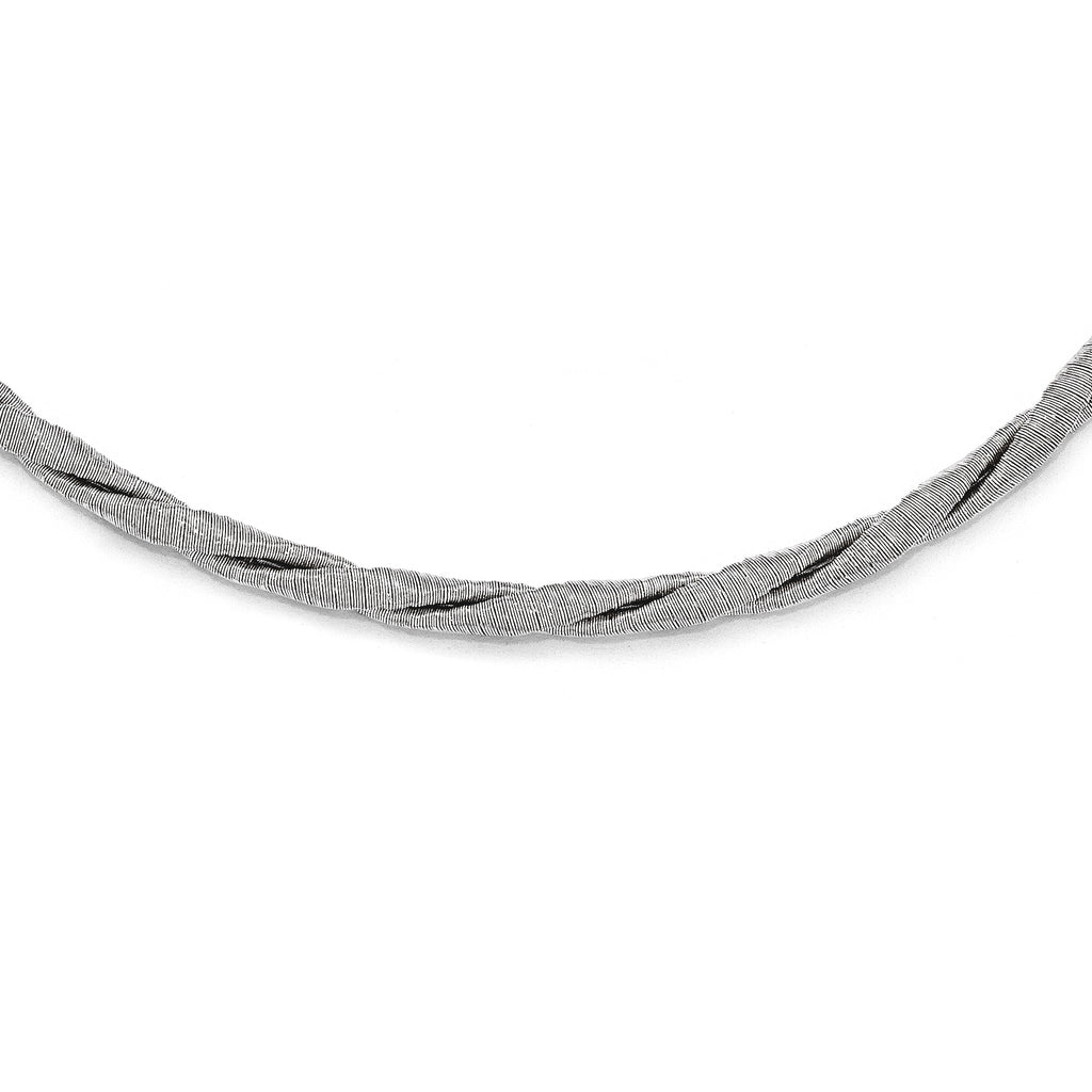 Sterling Silver Textured w/2.5in Extender Necklace