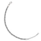 Sterling Silver Textured w/2in Extender Bracelet