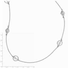 Leslie's Sterling Silver Polished and Textured Necklace