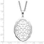 Sterling Silver 925 Fancy Necklace with Rhodium Satin Finish