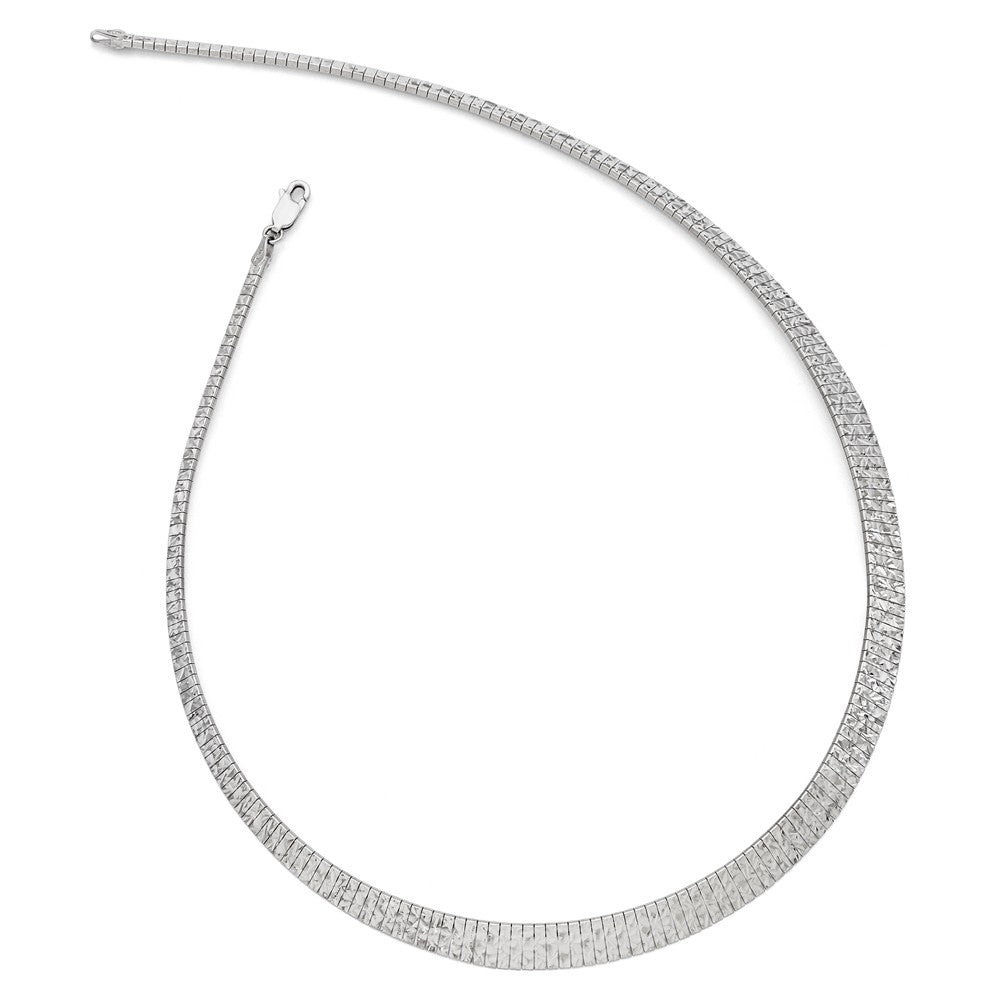 Leslie's Sterling Silver Graduate Diamond-cut Fancy Necklace