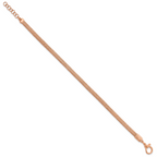 Sterling Silver Rose Gold-plated Polished Wire Wrapped w/1in ext Bracelet