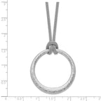 Sophia Jewelers 925 Sterling Silver Textured Circle Pendant Necklace, Polished Elegance