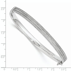 Sterling Silver 925 Polished Hinged Bangle Bracelet Nickel-Free Elegance - 7.75