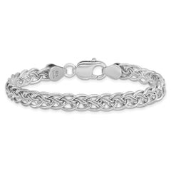 Sterling Silver Rhodium-plated Polished Link Bracelet