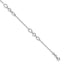 Sterling Silver Rhodium-plated Fancy Link 9 with 1in ext. Anklet