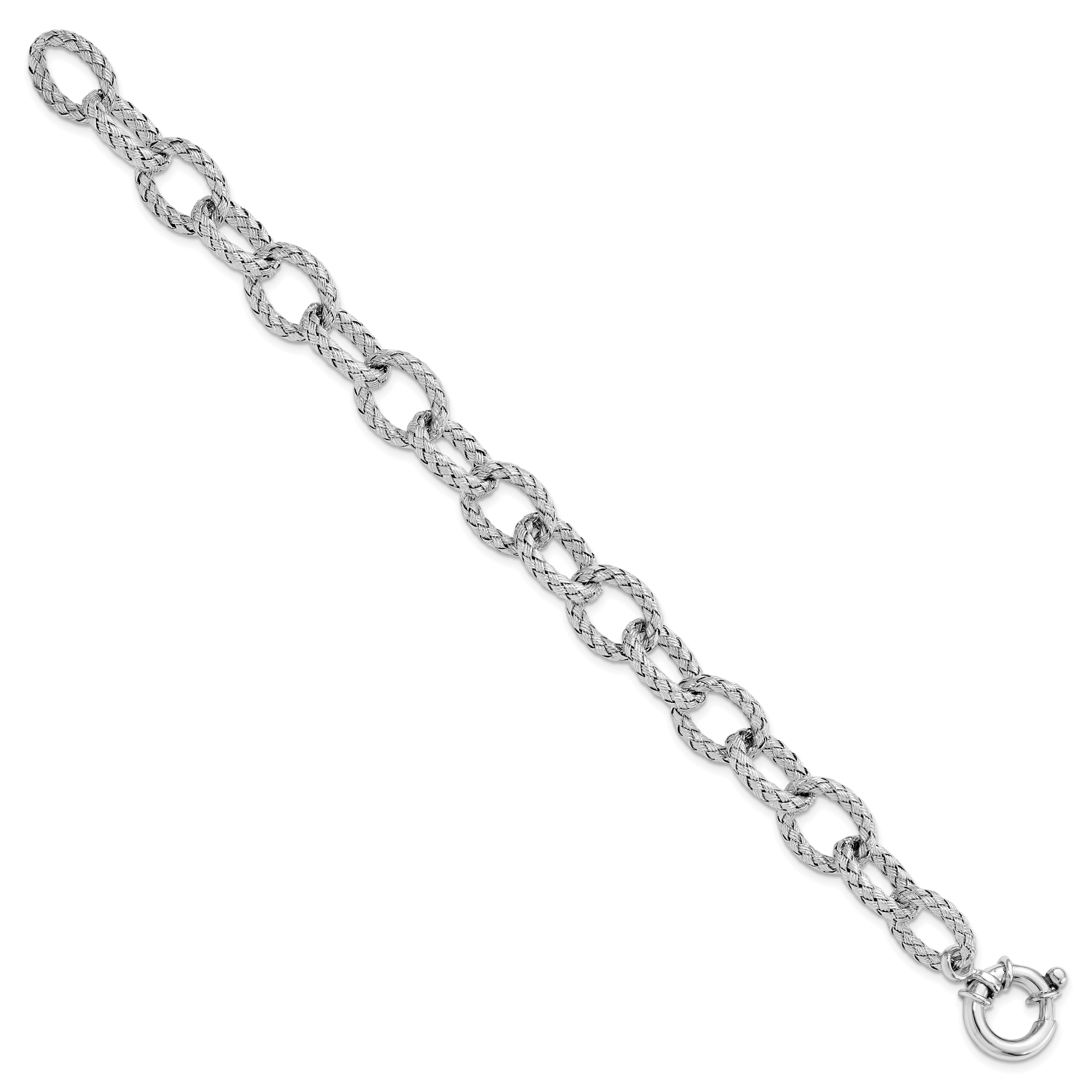 Sterling Silver Woven Link Bracelet Secondary image