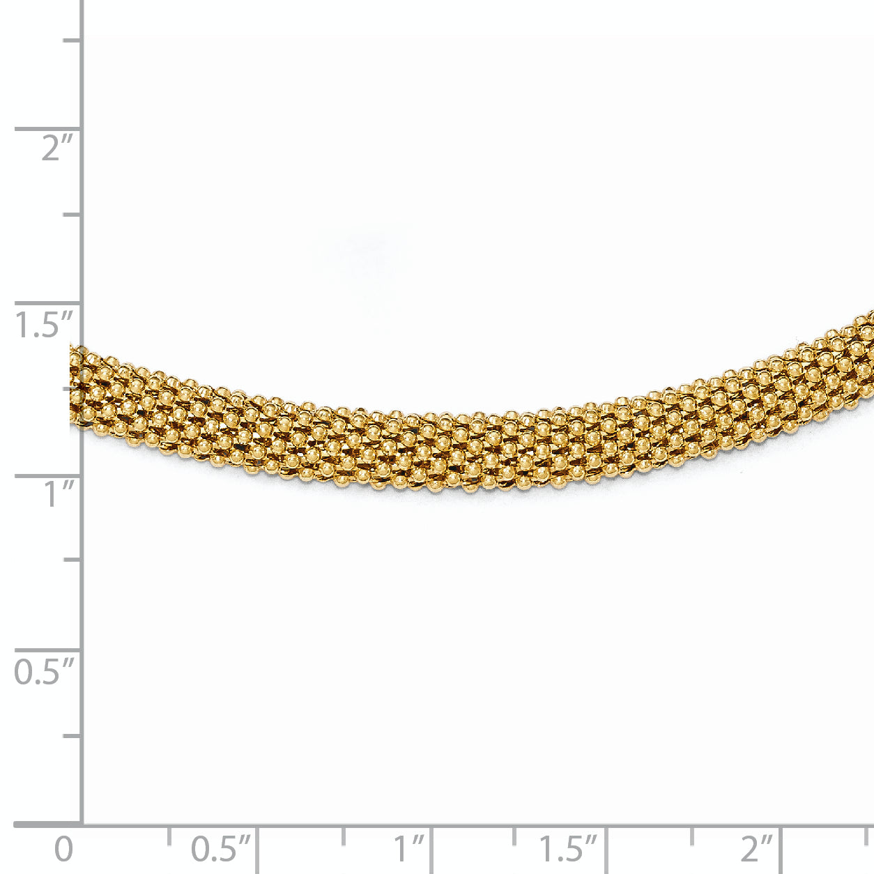 Sterling Silver Mesh Necklace with Gold-tone Polished Finish