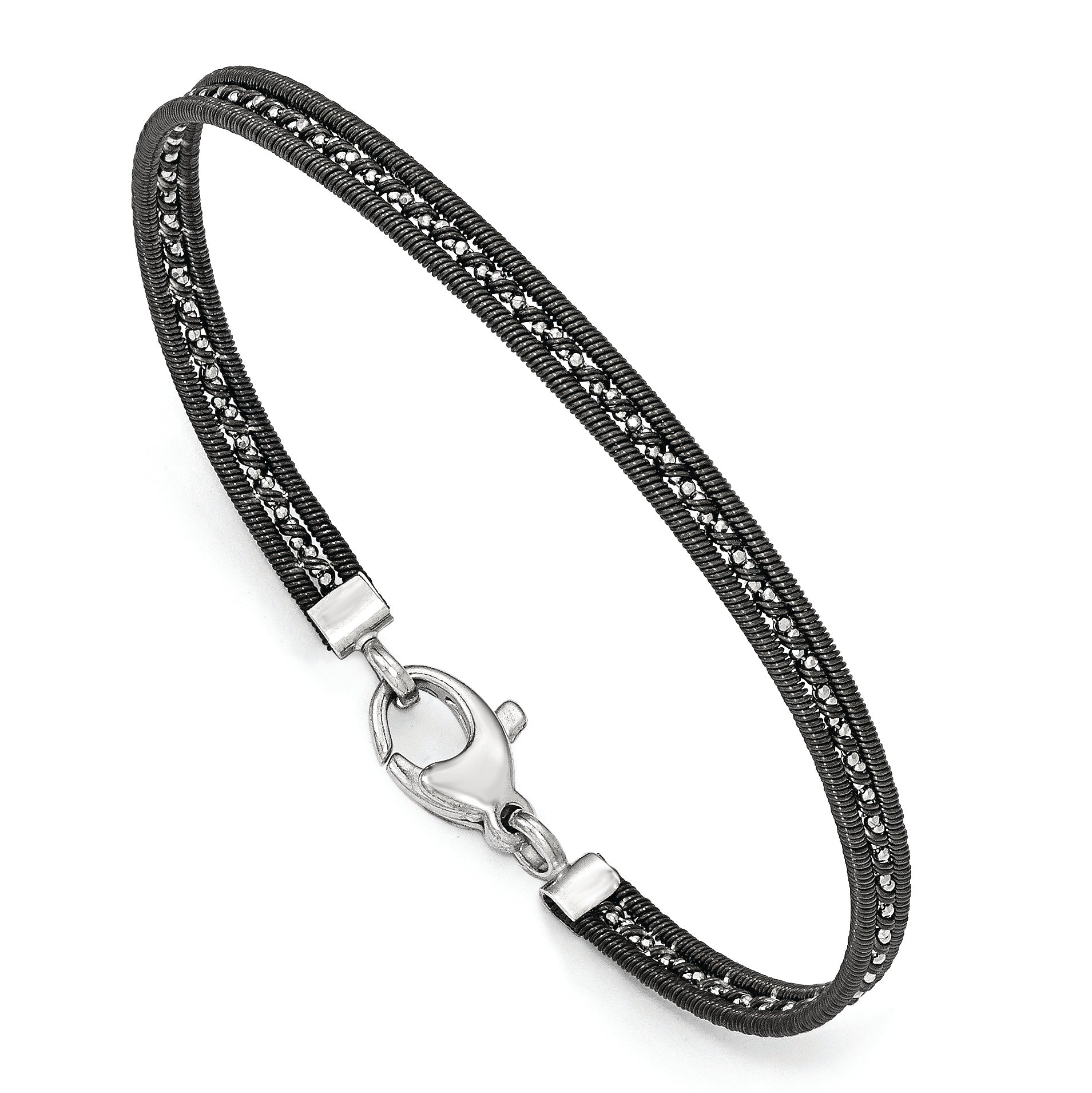 Sterling Silver Ruthenium-plated Mesh Bracelet Main image