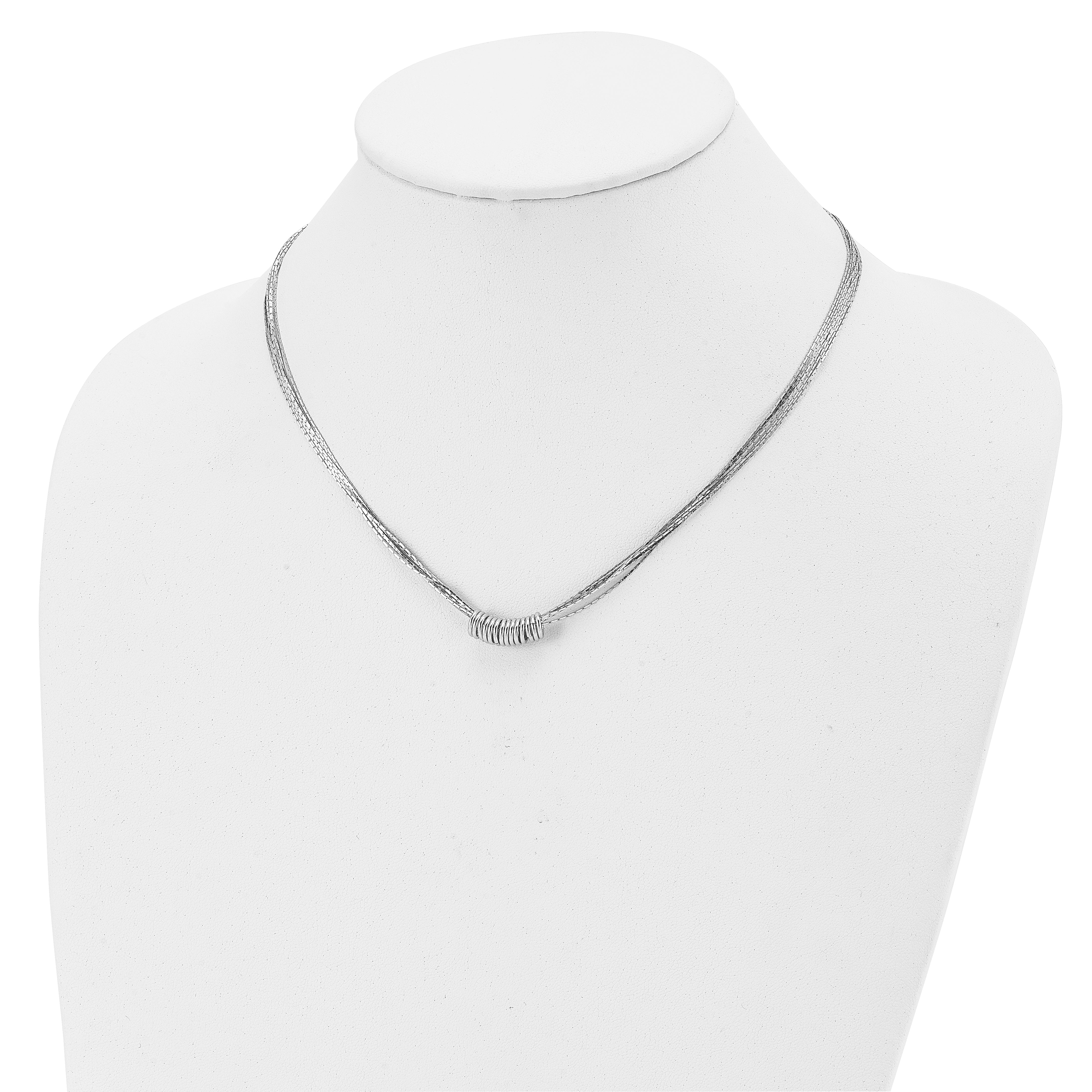 Sterling Silver 9 -.50 MM Multi-Strand Necklace
