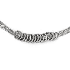 Sterling Silver 9 -.50 MM Multi-Strand Necklace