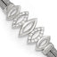 Sterling Silver Polished CZ w/1.5in ext. Bracelet