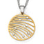 Sterling Silver Gold-tone CZ w/2in ext. Necklace