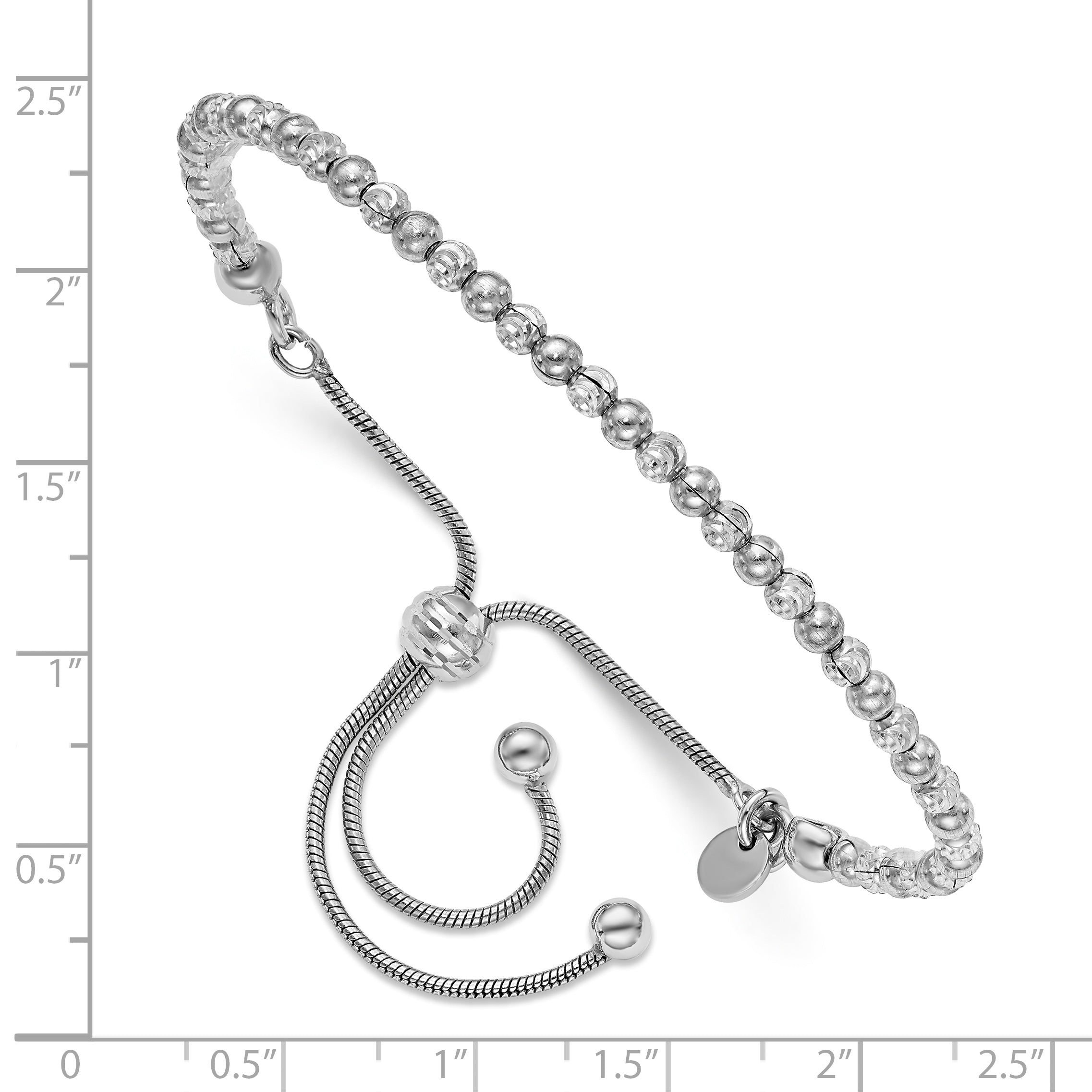 Sterling Silver D/C Bracelet Adjustable Bracelet