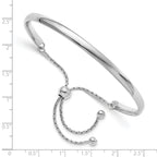 Sterling Silver 925 Adjustable Polished Bangle for Elegant Styling