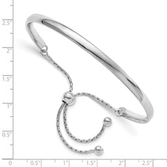 Sterling Silver 925 Adjustable Polished Bangle for Elegant Styling