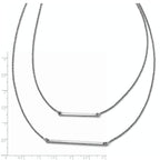 Sophia Jewelers Elegant 925 Sterling Silver Double Strand Necklace