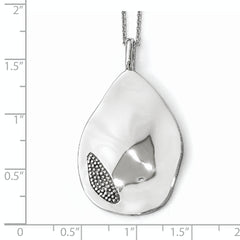 Leslie's Sterling Silver Polished and Textured Pendant