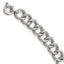 Sterling Silver Polished Textured Bracelet- Fancy Spring Ring