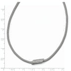 Sterling Silver 925 Fancy Necklace with Clear CZ Elegance by Sophia Jewelers