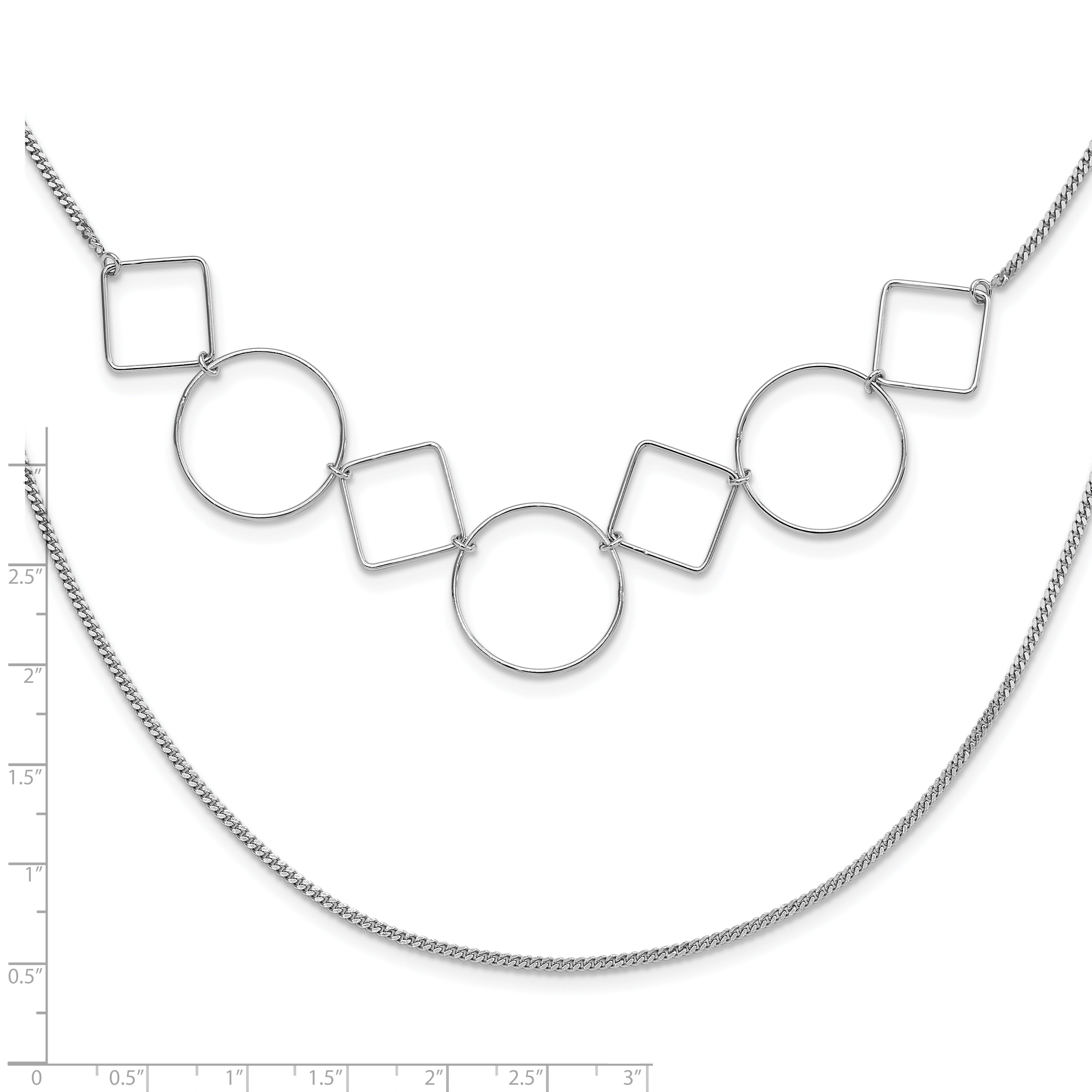 Sophia Jewelers Sterling Silver Double-Strand Curb Necklace Polished Elegance