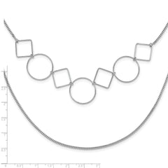 Sophia Jewelers Sterling Silver Double-Strand Curb Necklace Polished Elegance