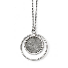 Sterling Silver Laser Textured with 1in ext. Necklace
