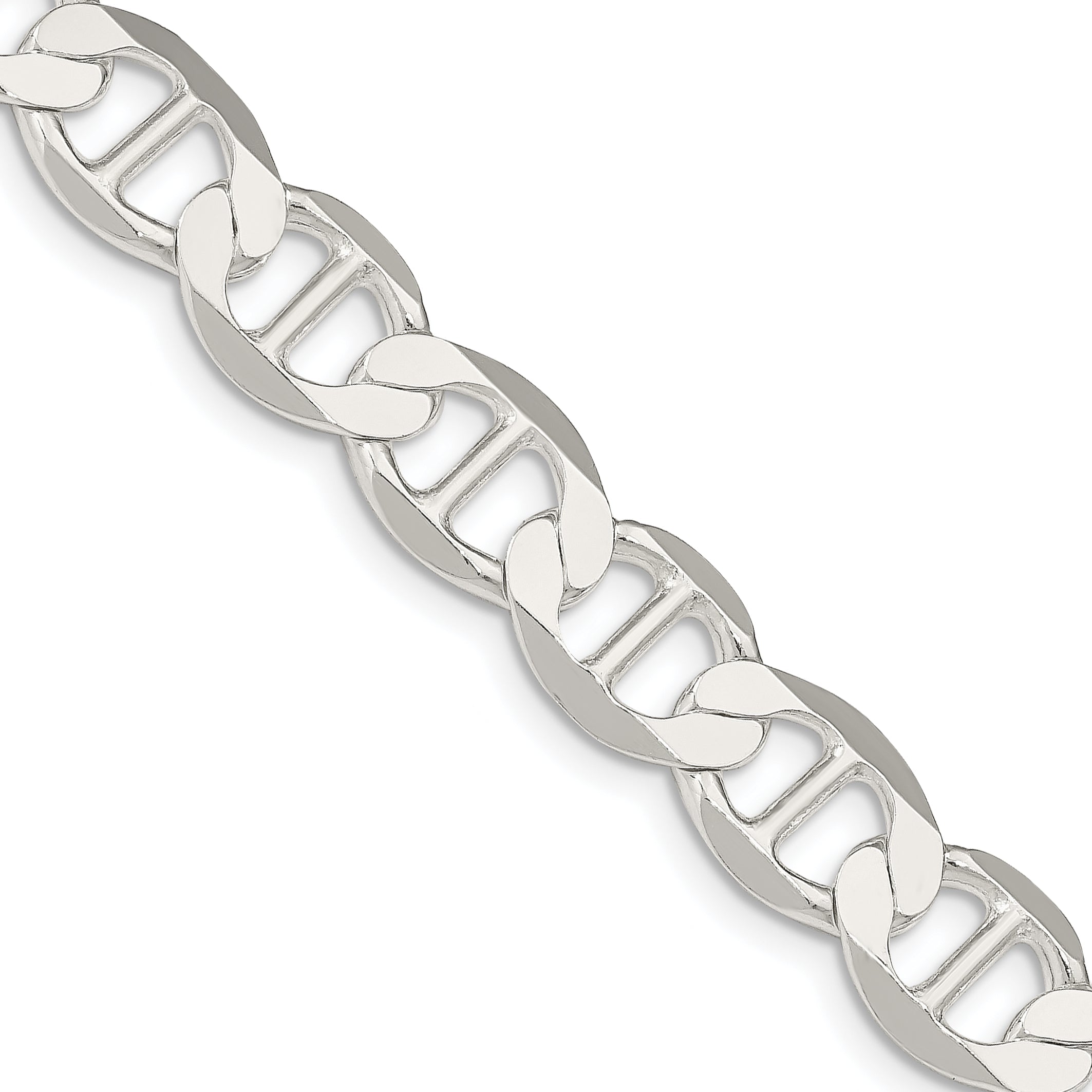 Sterling Silver 9.95mm Flat Anchor Chain