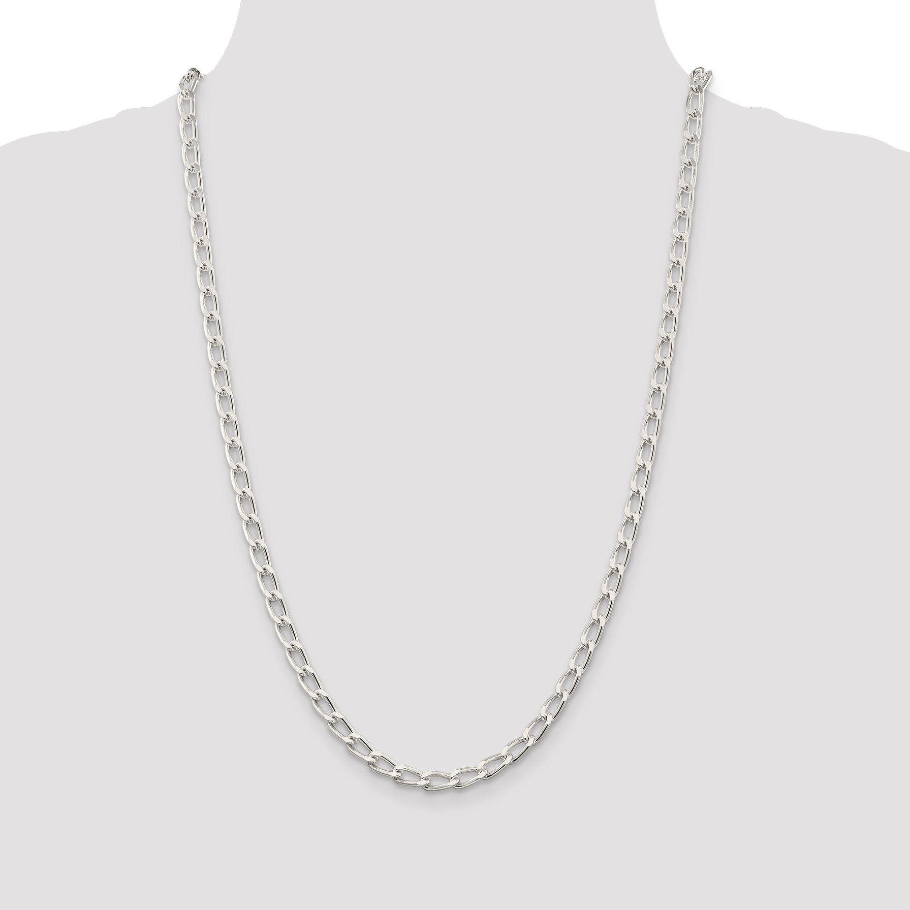 Sterling Silver 5.1mm Open Link Chain