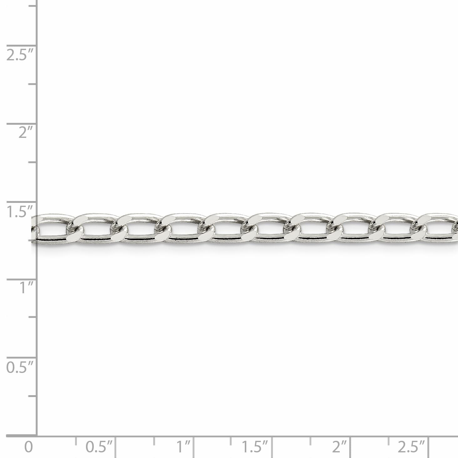 Sterling Silver 5.1mm Open Link Chain