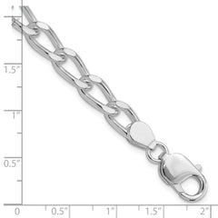 Sterling Silver Polished 7mm Open Link Chain