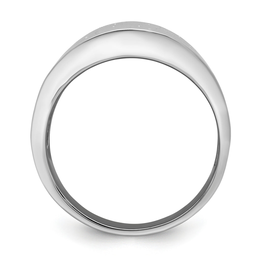 Sterling Silver Rhodium-plated Radiant Essence Ring