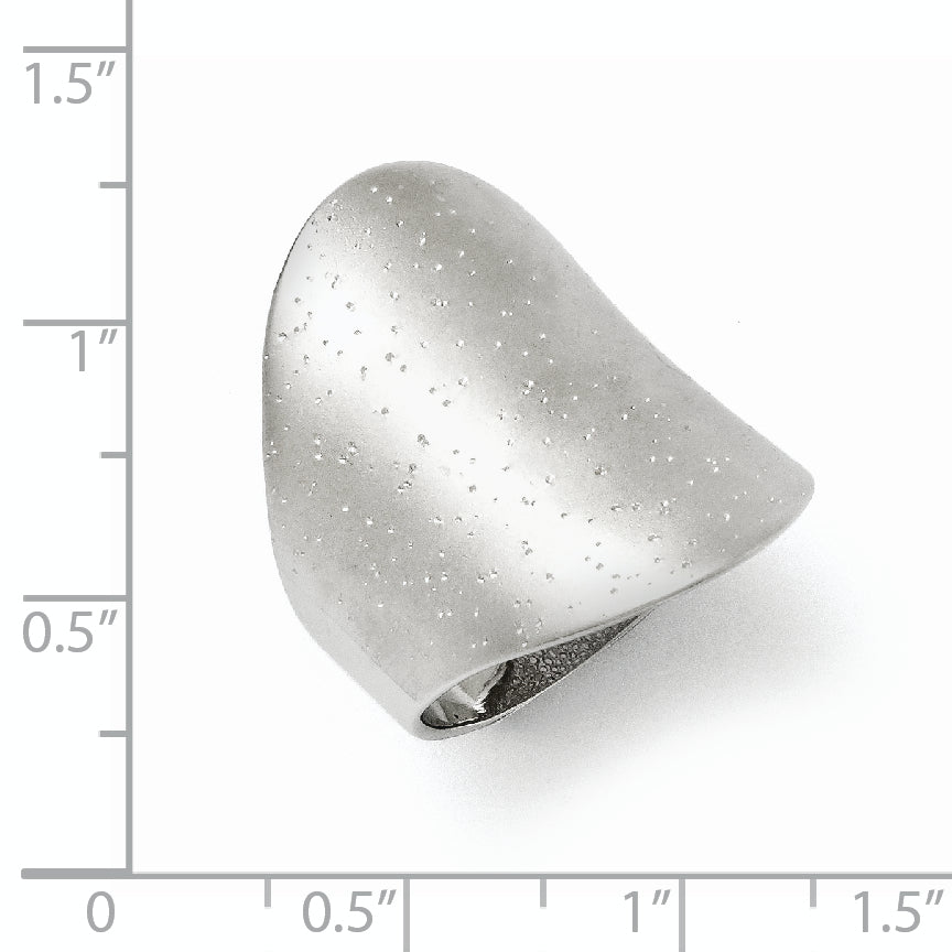 Sterling Silver Rhodium-plated Radiant Essence Ring