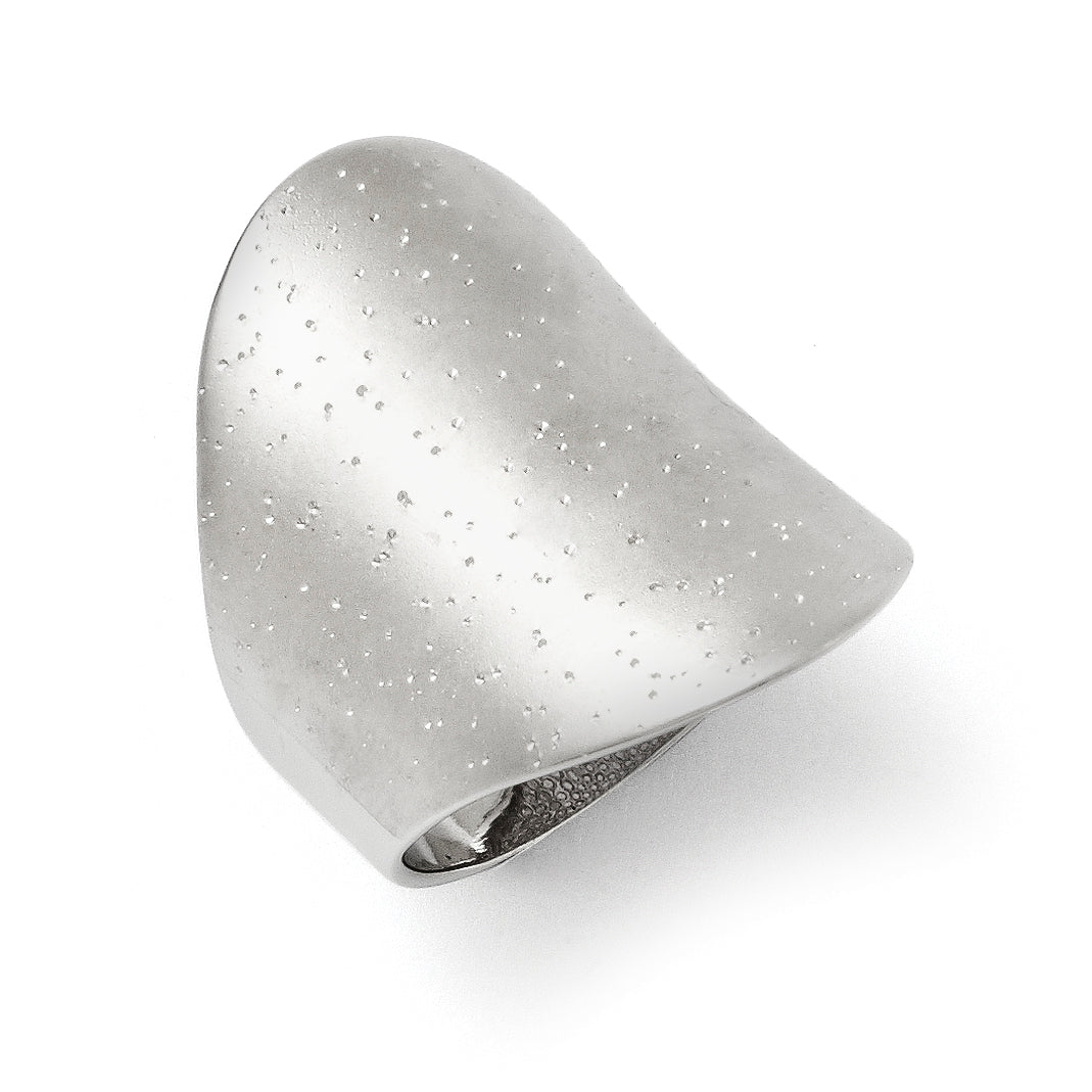 Sterling Silver Rhodium-plated Radiant Essence Ring
